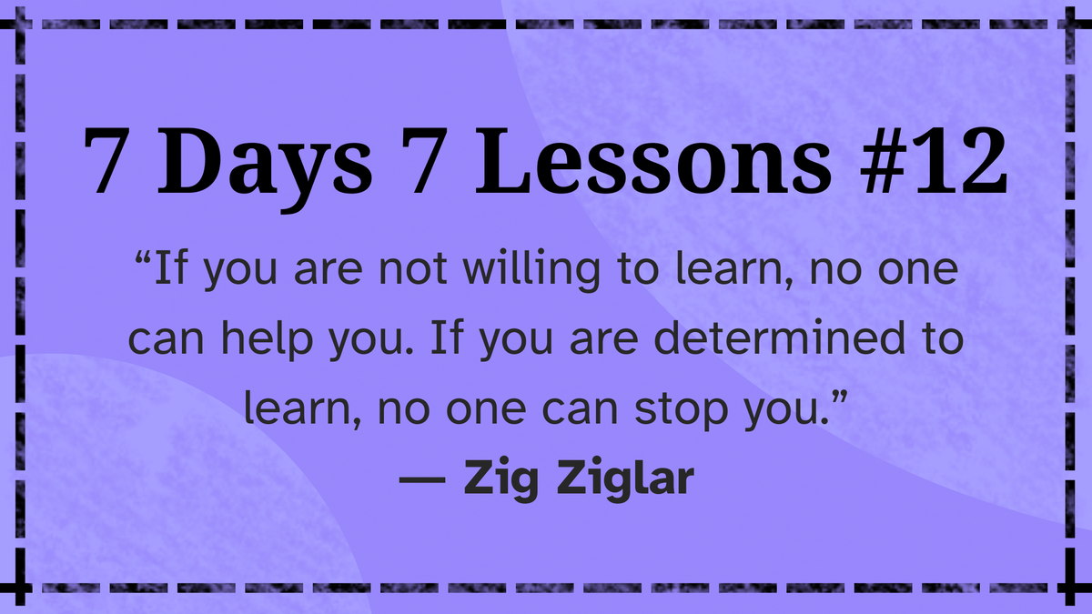7 Days 7 Lessons #12 - Proverbs Edition